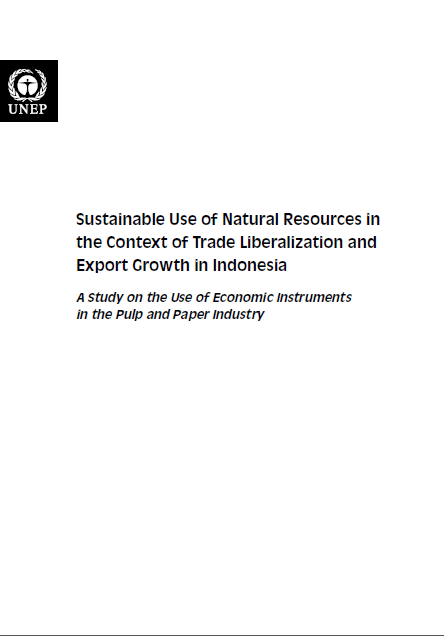 Portada de Sustainable use of natural resources in the context of trade liberalization and export growth in Indonesia